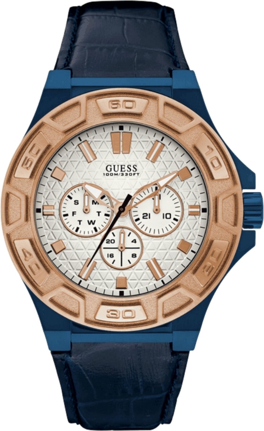 Thumbnail - Guess Herrenuhr Quartz Blau Gold