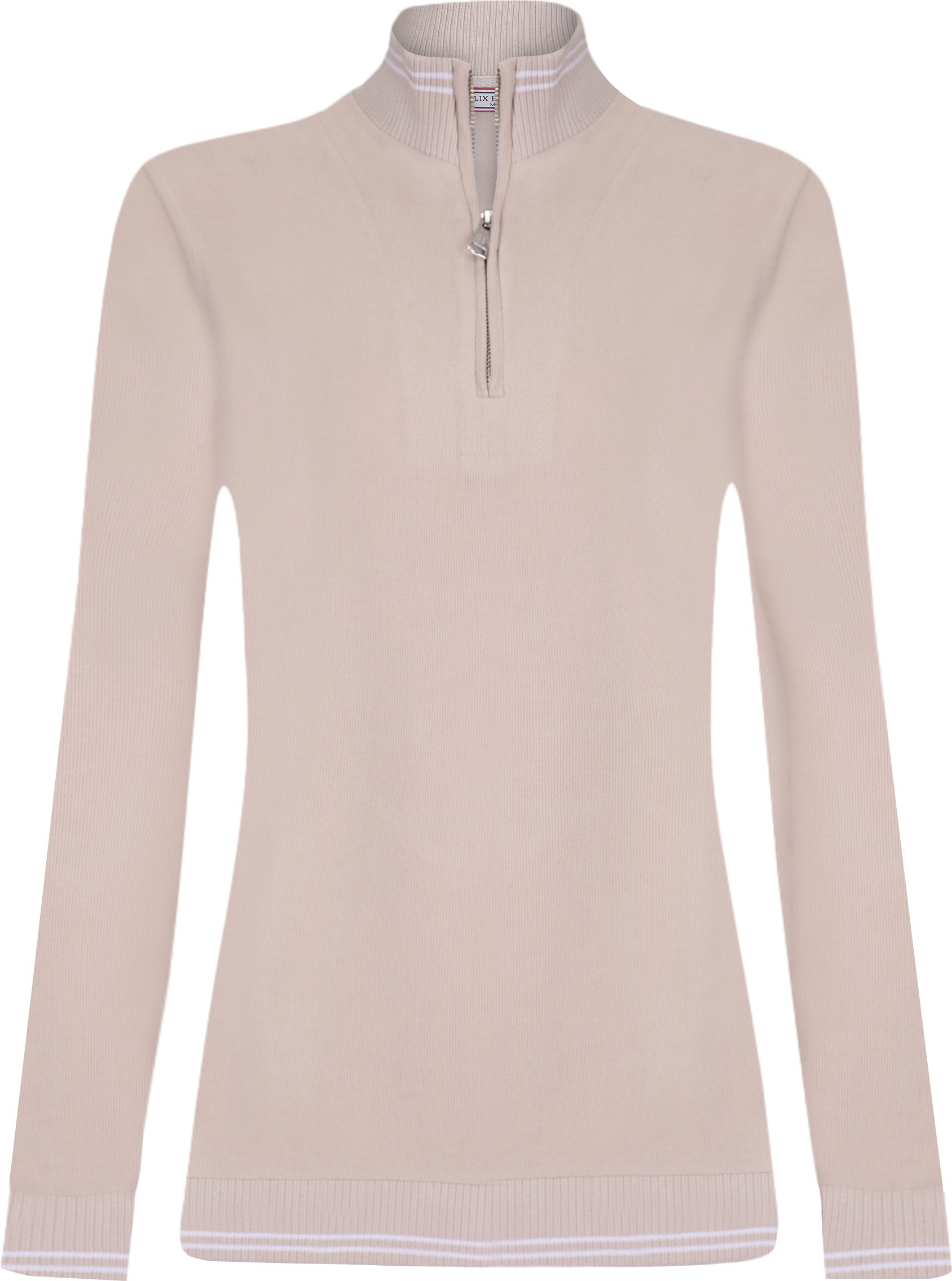 Pullover Strickpullover Mit Halbem Reißverschluss