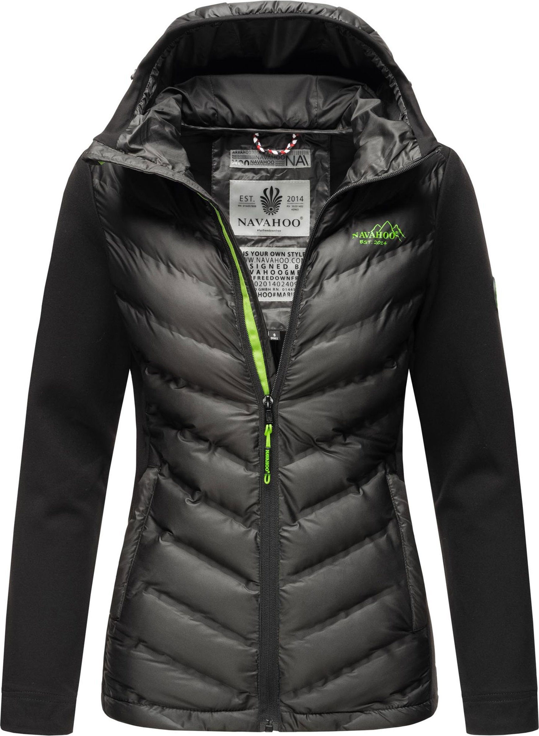 Navahoo Damen Steppjacke Nimm mich mit – Figurbetont, Stylisch & Bequem mit Kapuze