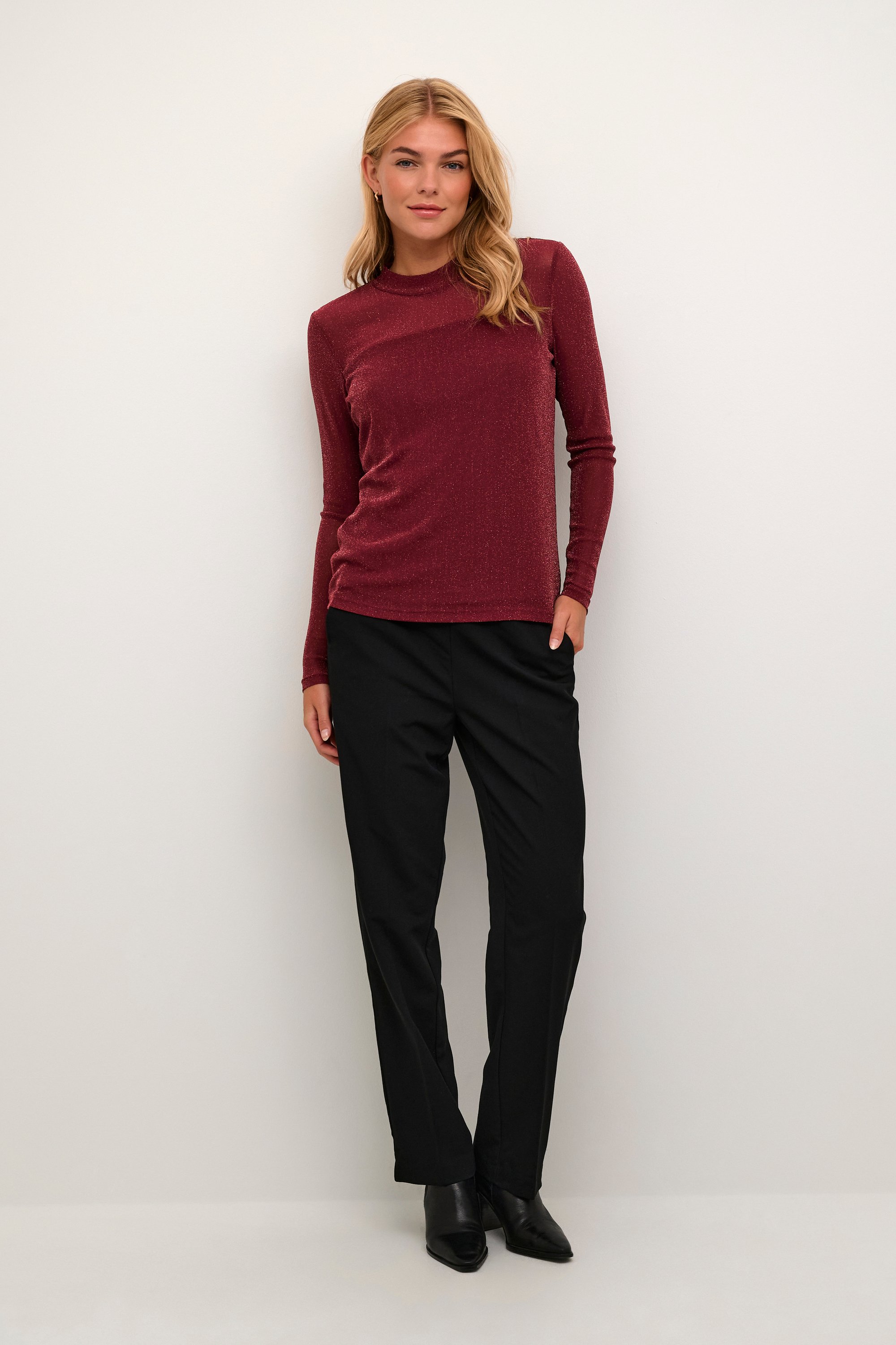 Langarm-Bluse KAolga Langarm-Bluse Regular fit bordo