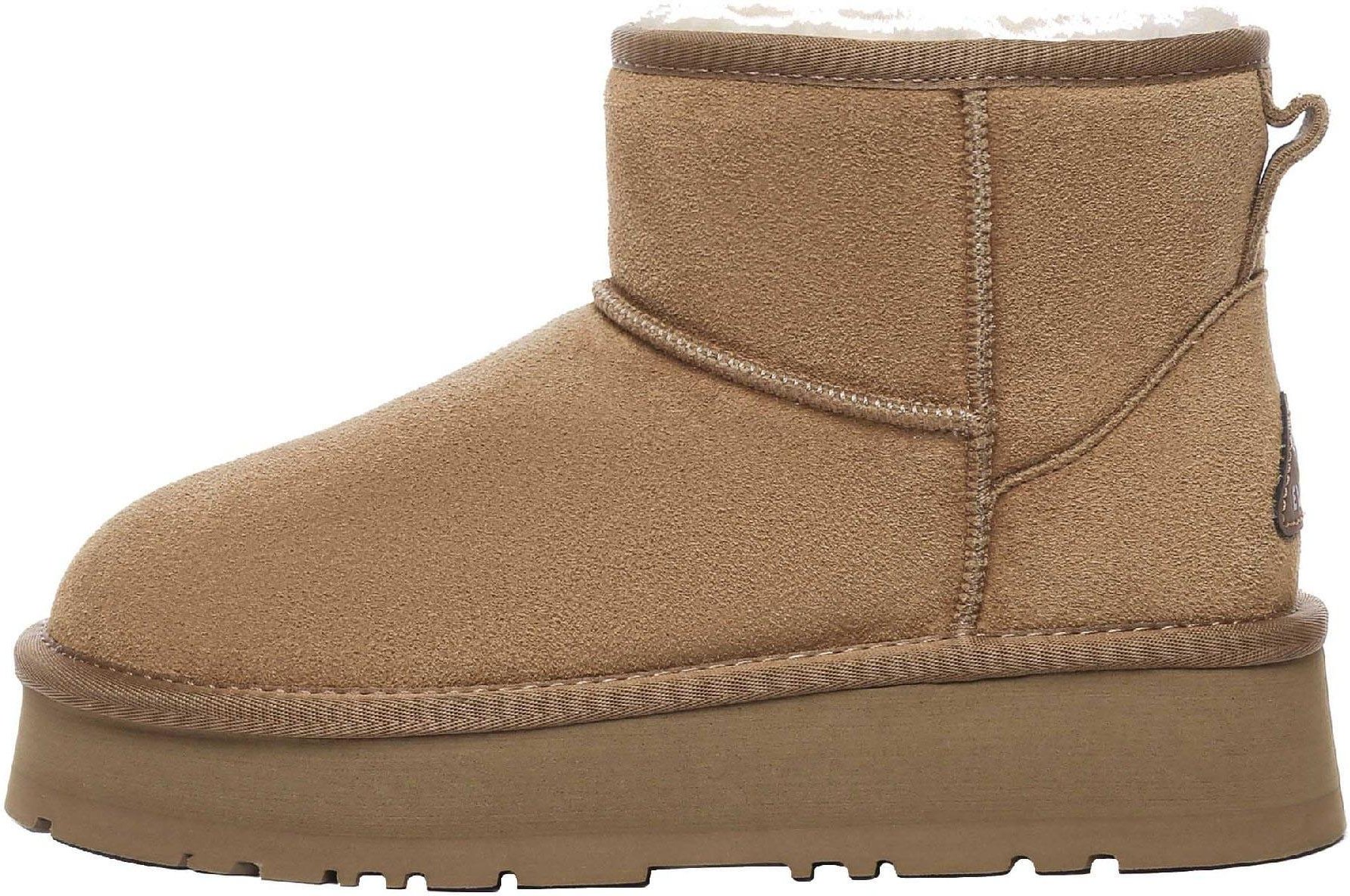 EverAu - "Dusky" Klassisch Stiefel für Damen, Kuh Wildleder (Kastanie)