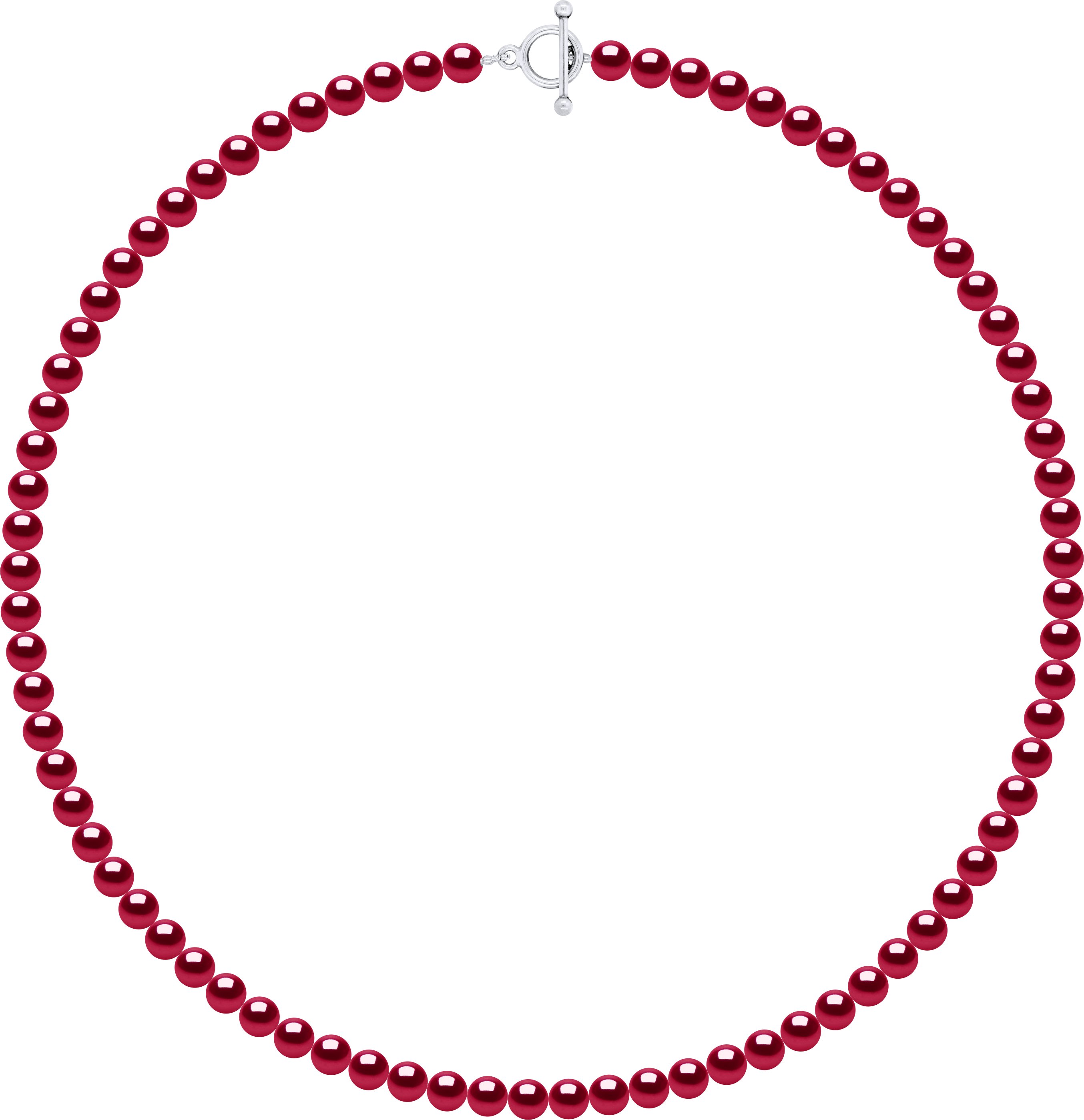 Halskette aus echten Süßwasser-Zuchtperlen und rund 6-7 mm