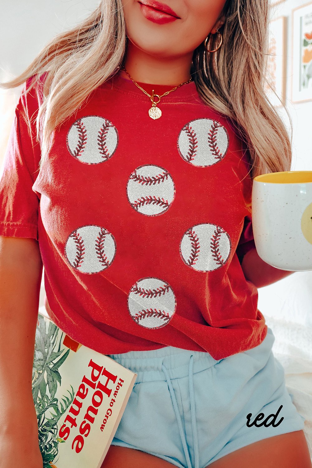 Baseball-Print Relaxed-Fit T-Shirt
