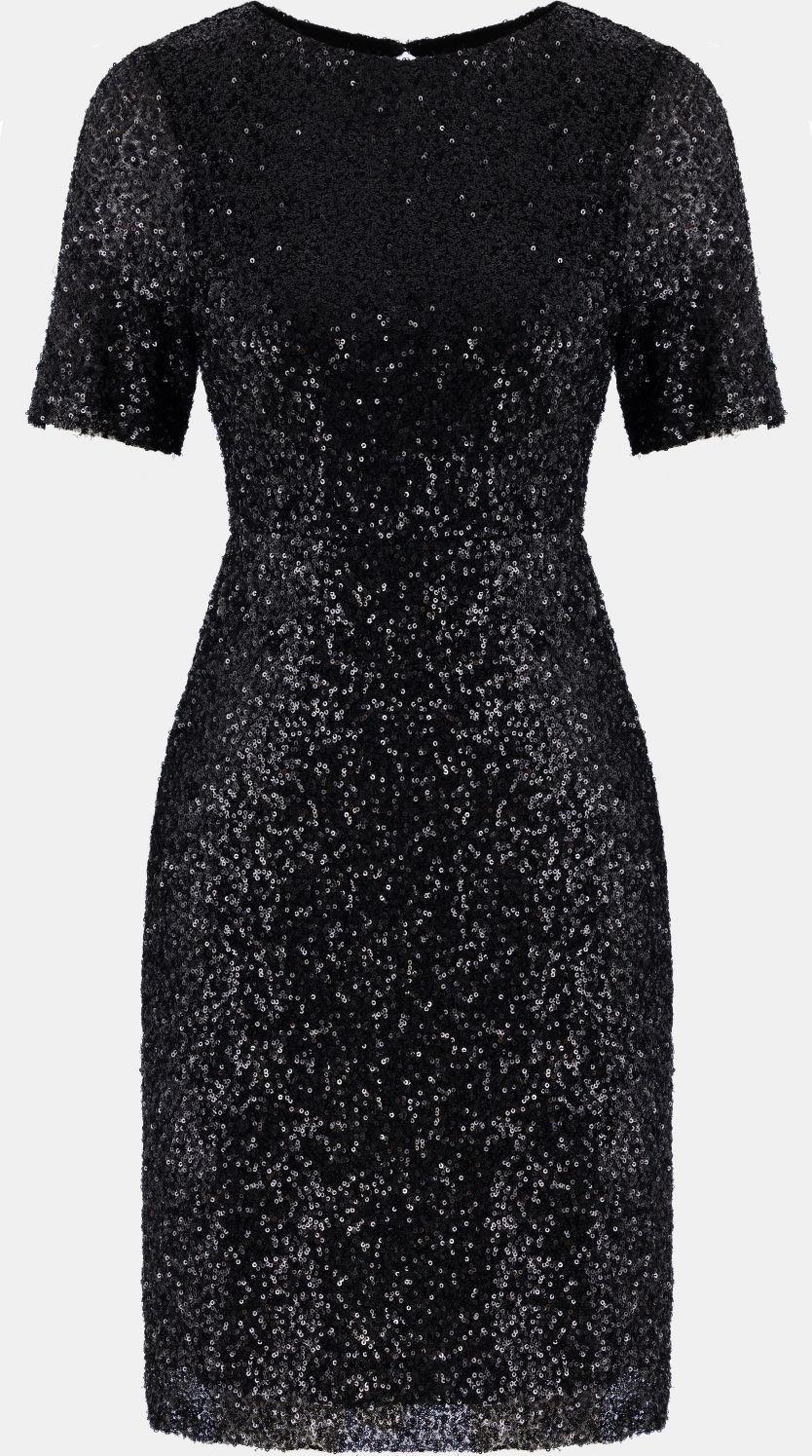 Gerüschtes Minikleid mit Taschen