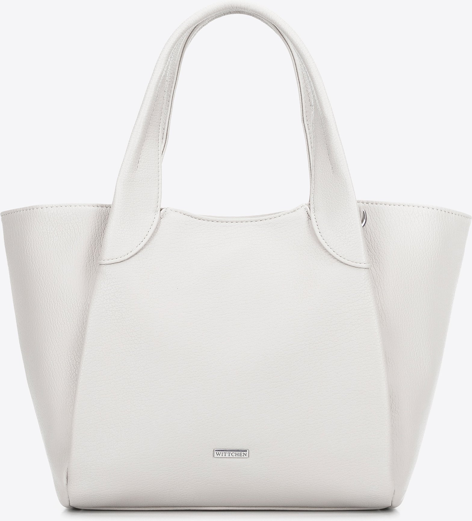 Wittchen Damenkoffer aus Öko-Leder, cremeweiß