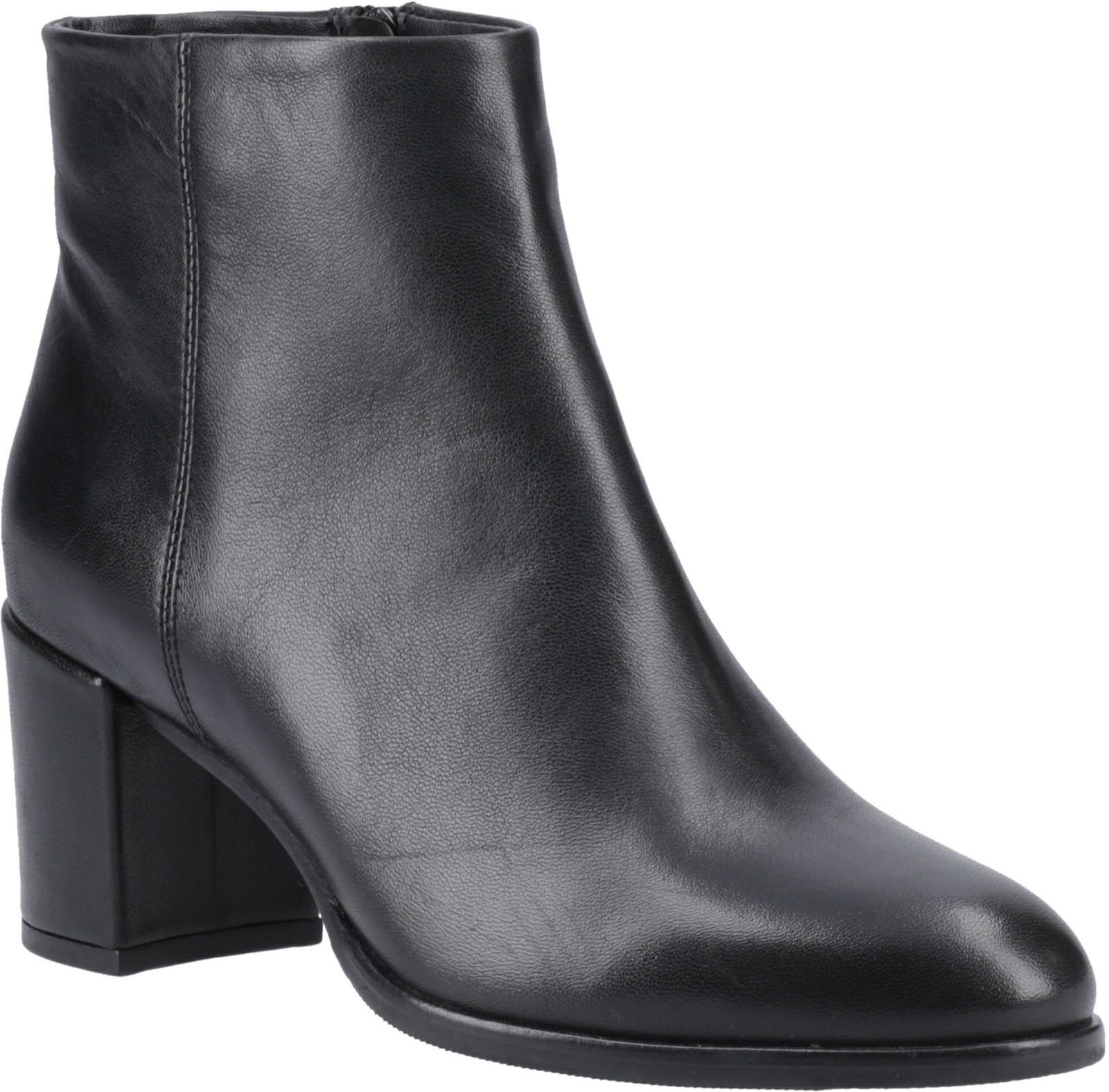 Thumbnail - Hush Puppies Claridy Damen Stiefeletten aus schwarzem Leder mit Absatz