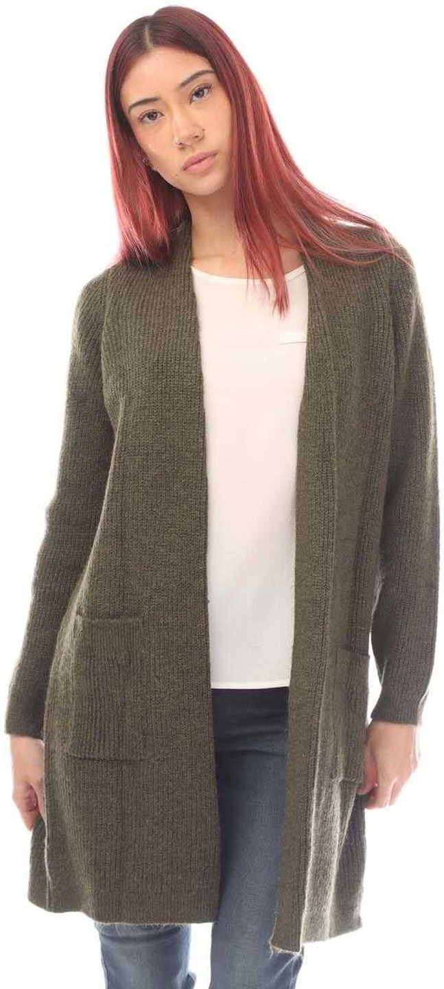 Only - Strickjacke offen für Damen (Khaki)
