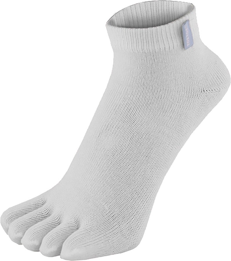 TOETOE - Herren & Damen Essentielle Feuchtigkeitsableitende Baumwoll Knöchelzehensocken - Weiß