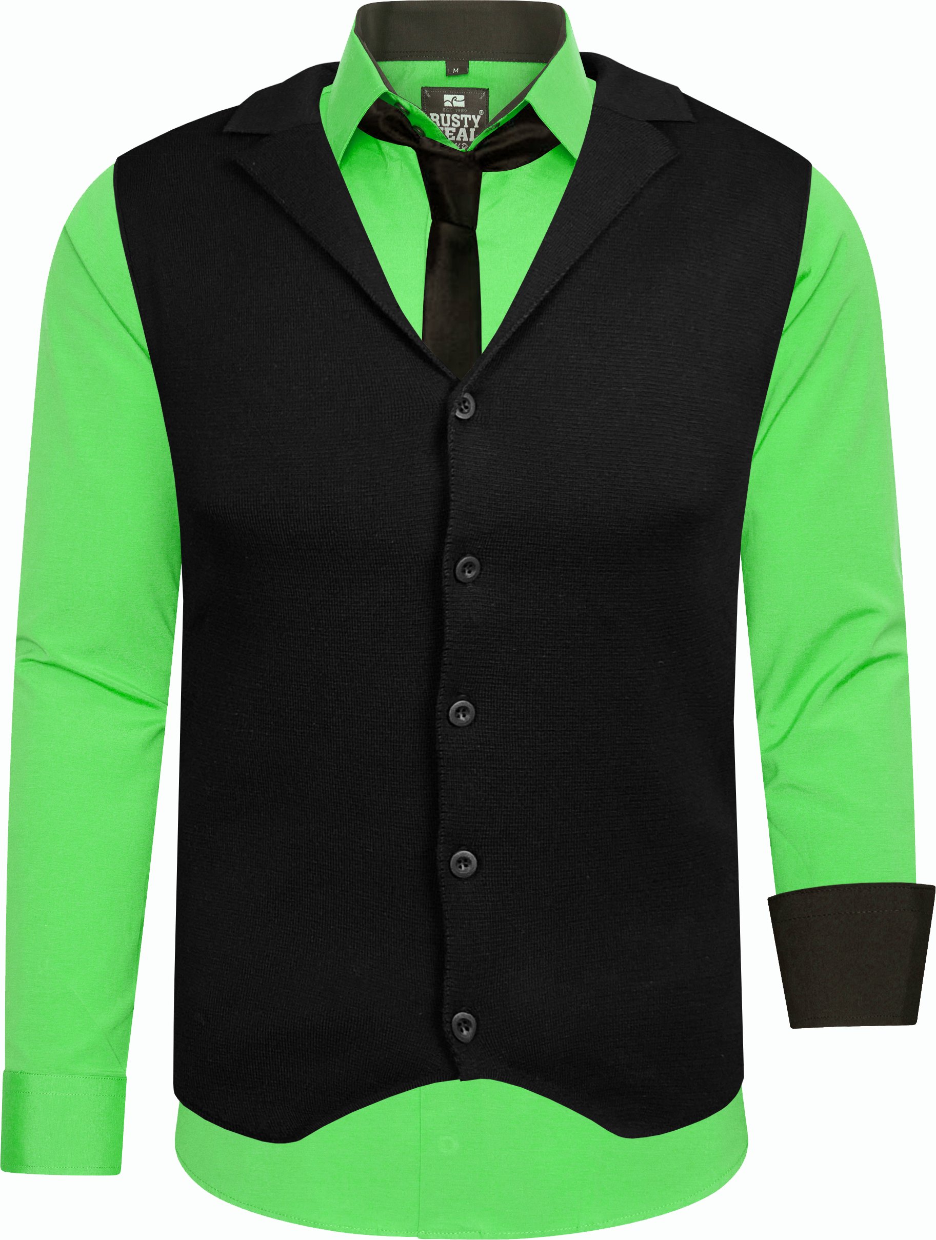 Hemd mit Weste und Krawatte 3er Set