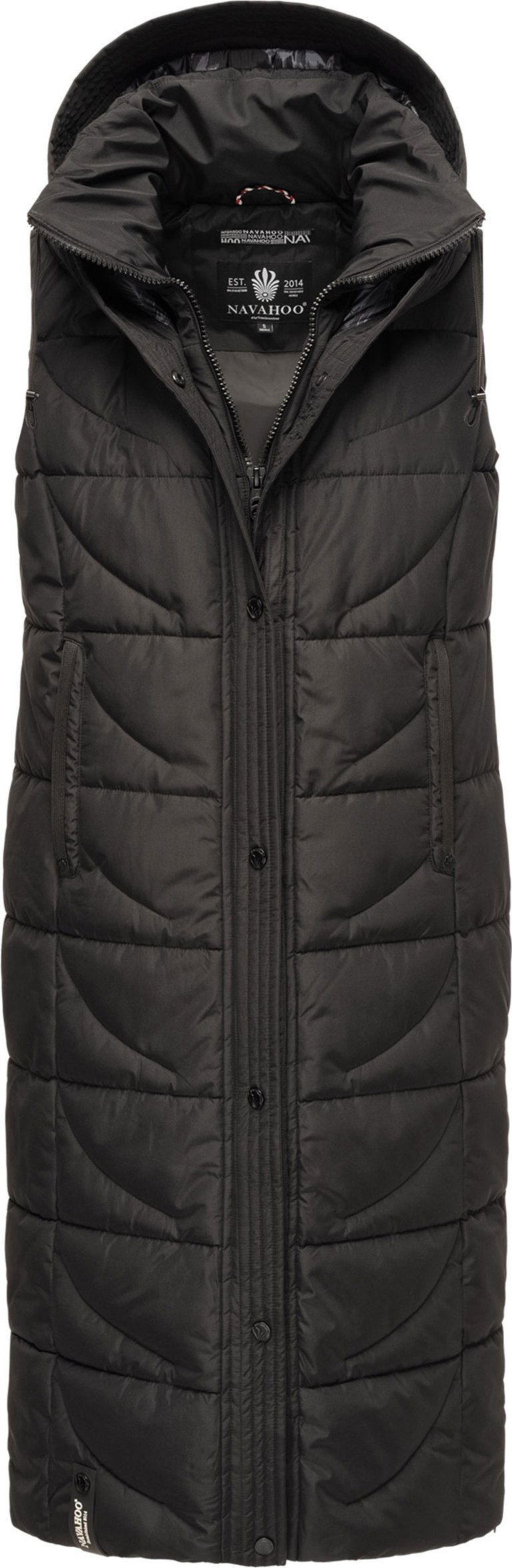 Navahoo Damen Steppweste Brezelchen – Lang & Stylisch Warm