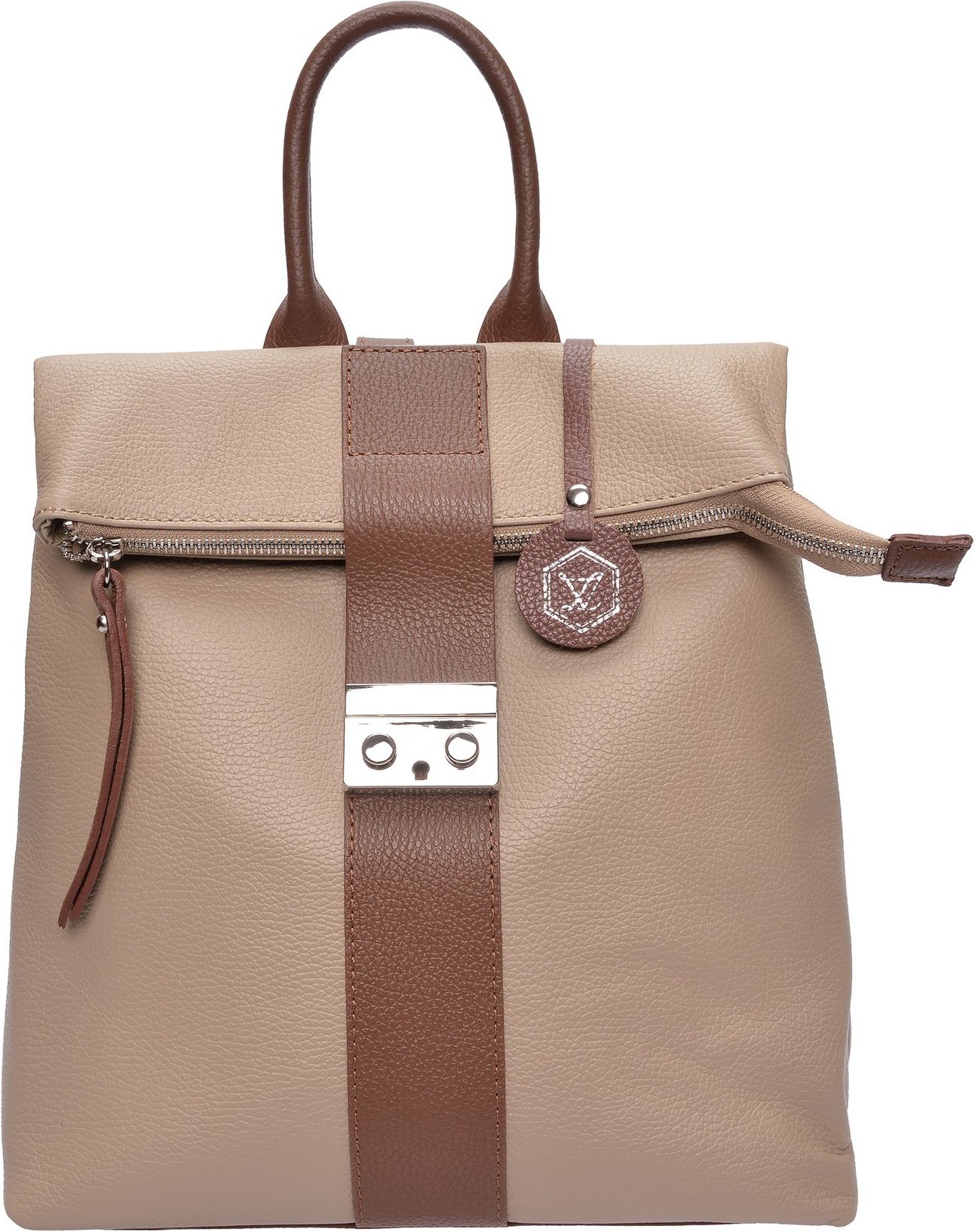 Luisa Vannini Zweifarbig Rindsledertasche