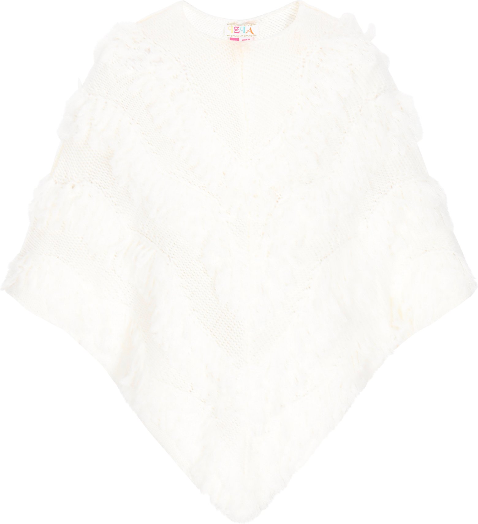 IZIA Poncho Frauen Weiß