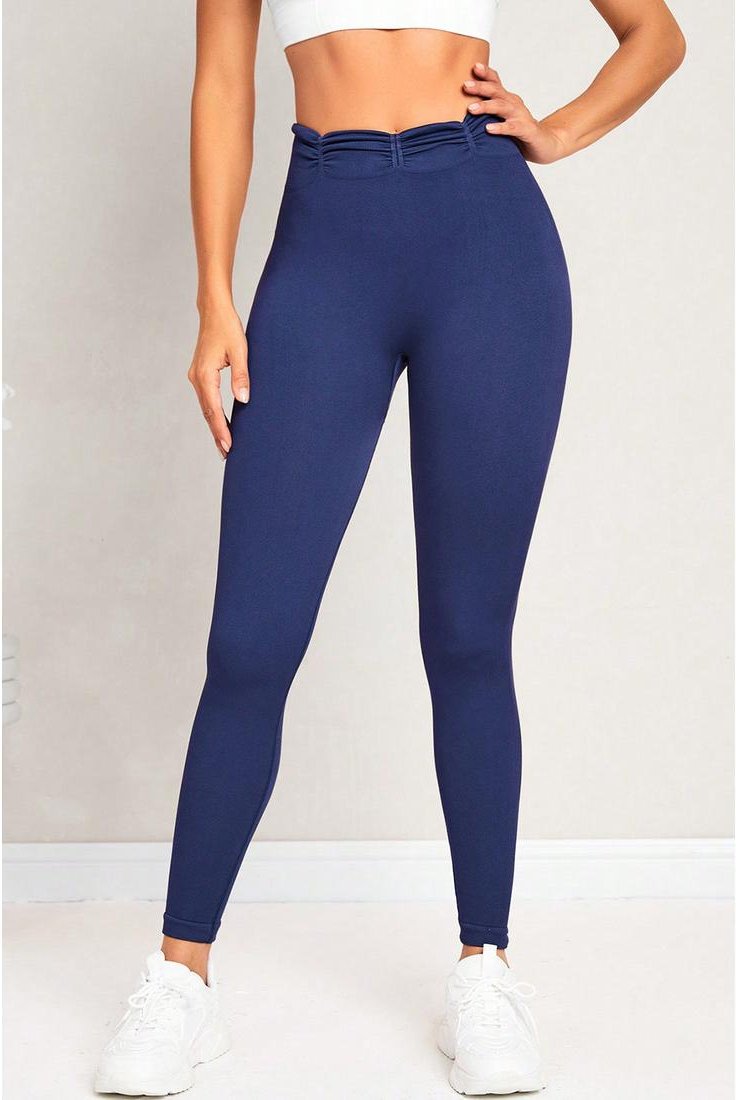 Damen Rüschen Hohe Taille Active Leggings