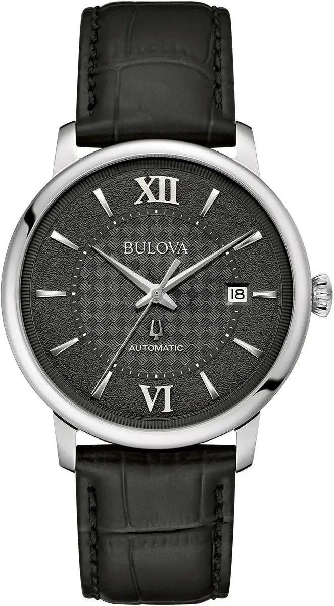 Bulova Hudson Schwarz Herren Armbanduhr 96B441
