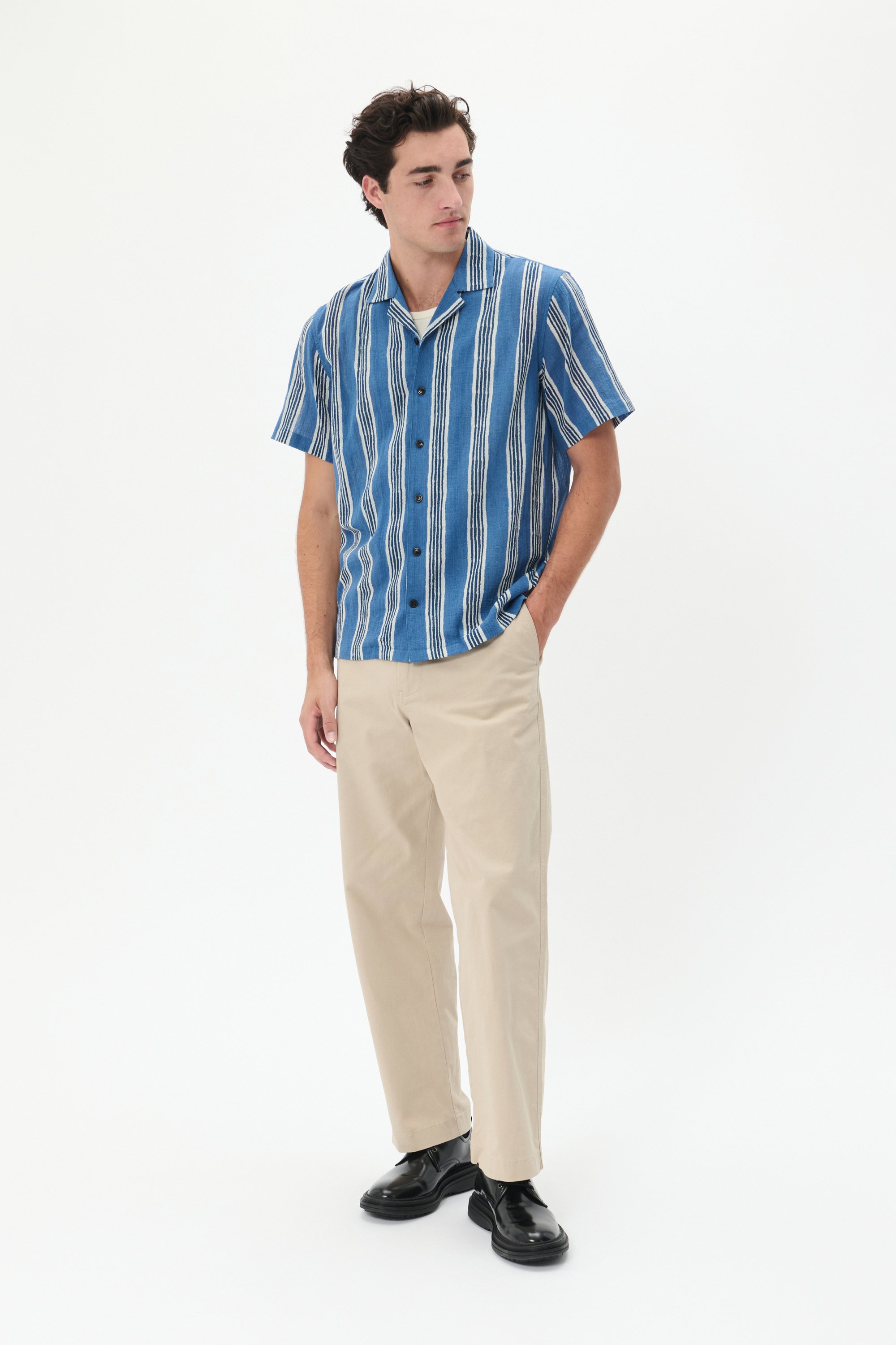 Langarm - Hemd Gerade Passform navy