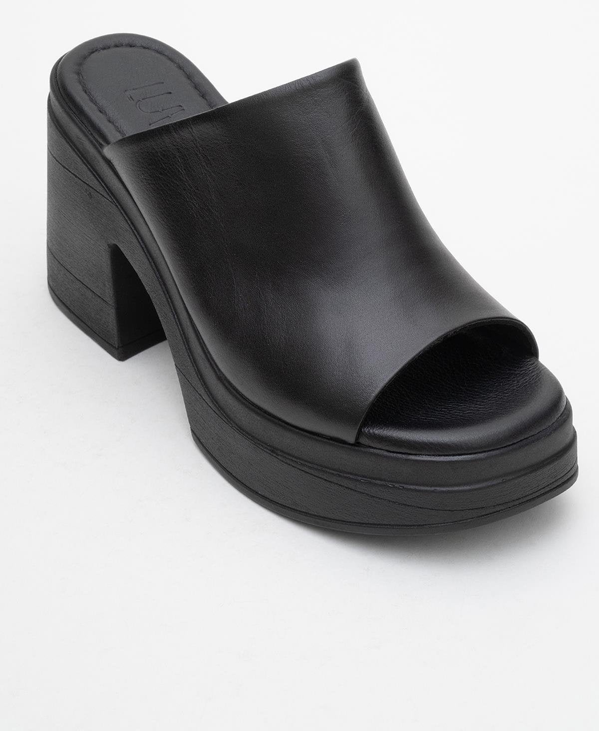 Nola Leder Plateau Mules (Women)