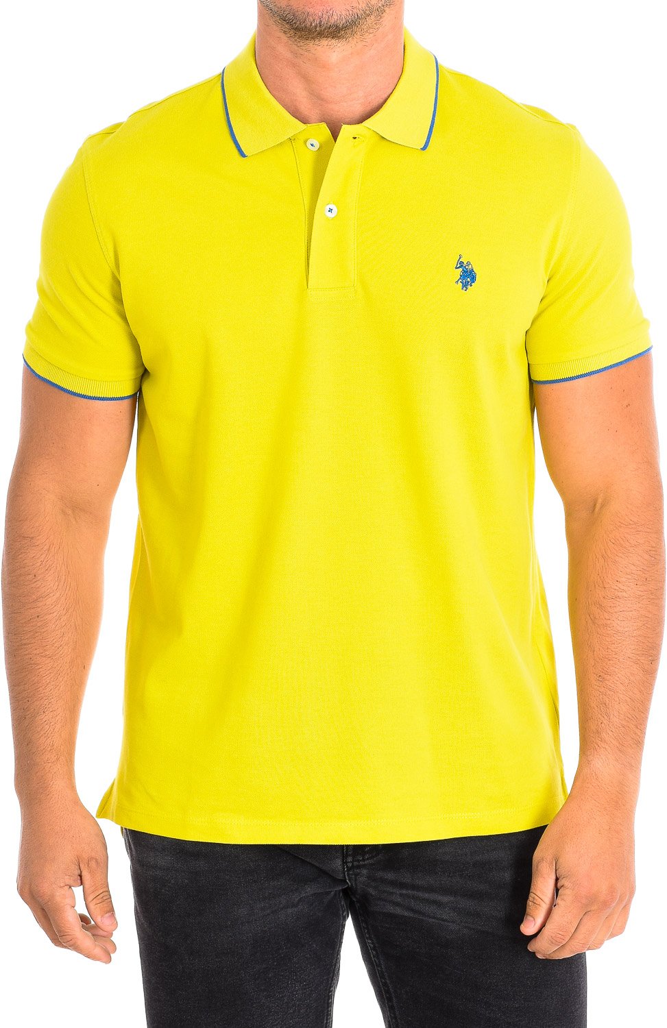KORY Kurzarm-Polo mit Kontrast-Reverskragen 64782 Mann