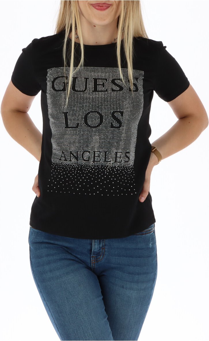 Guess Damen schwarzes T-Shirt