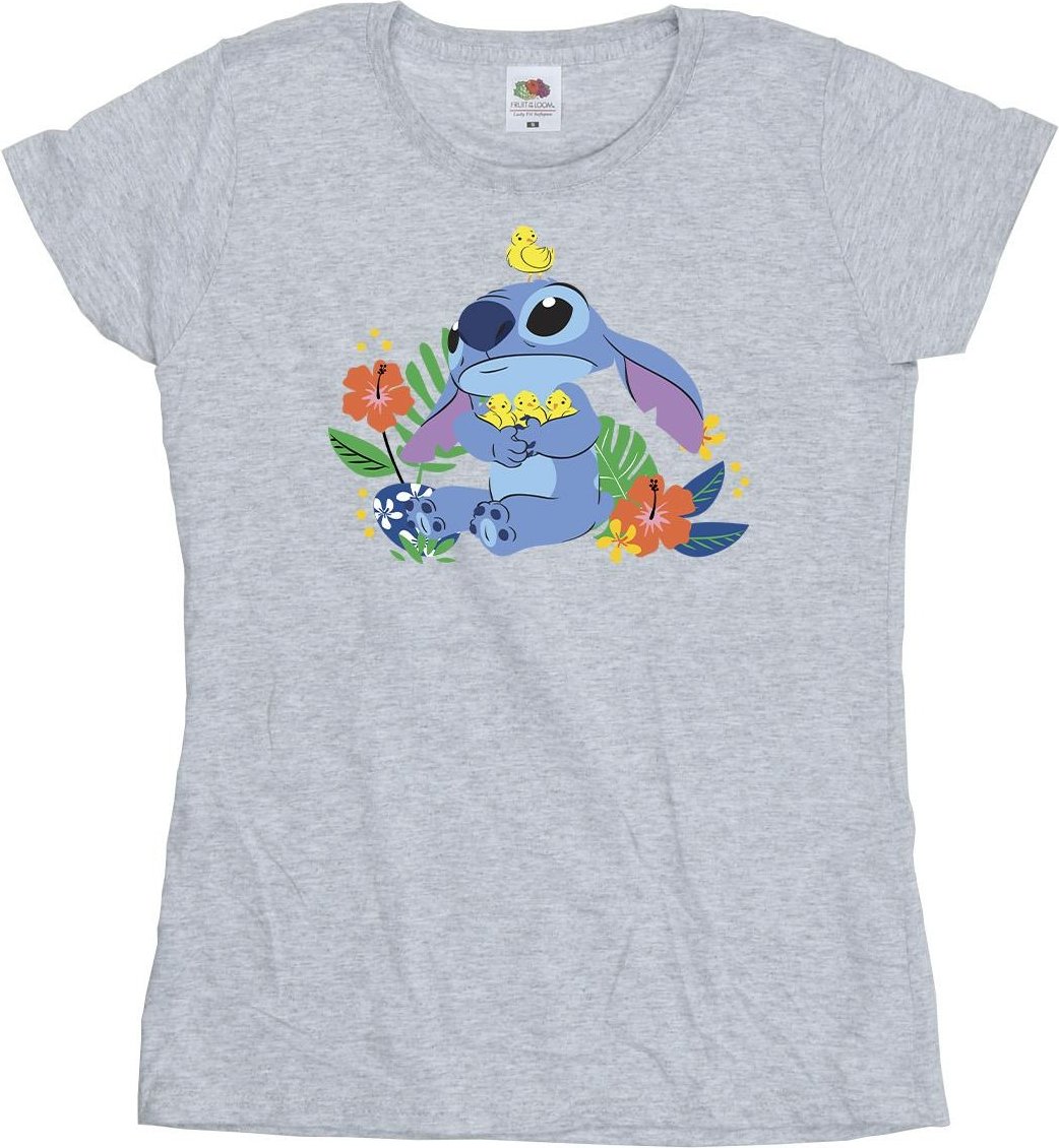 Disney - "Lilo & Stitch Birds" T-Shirt für Damen (Grau)