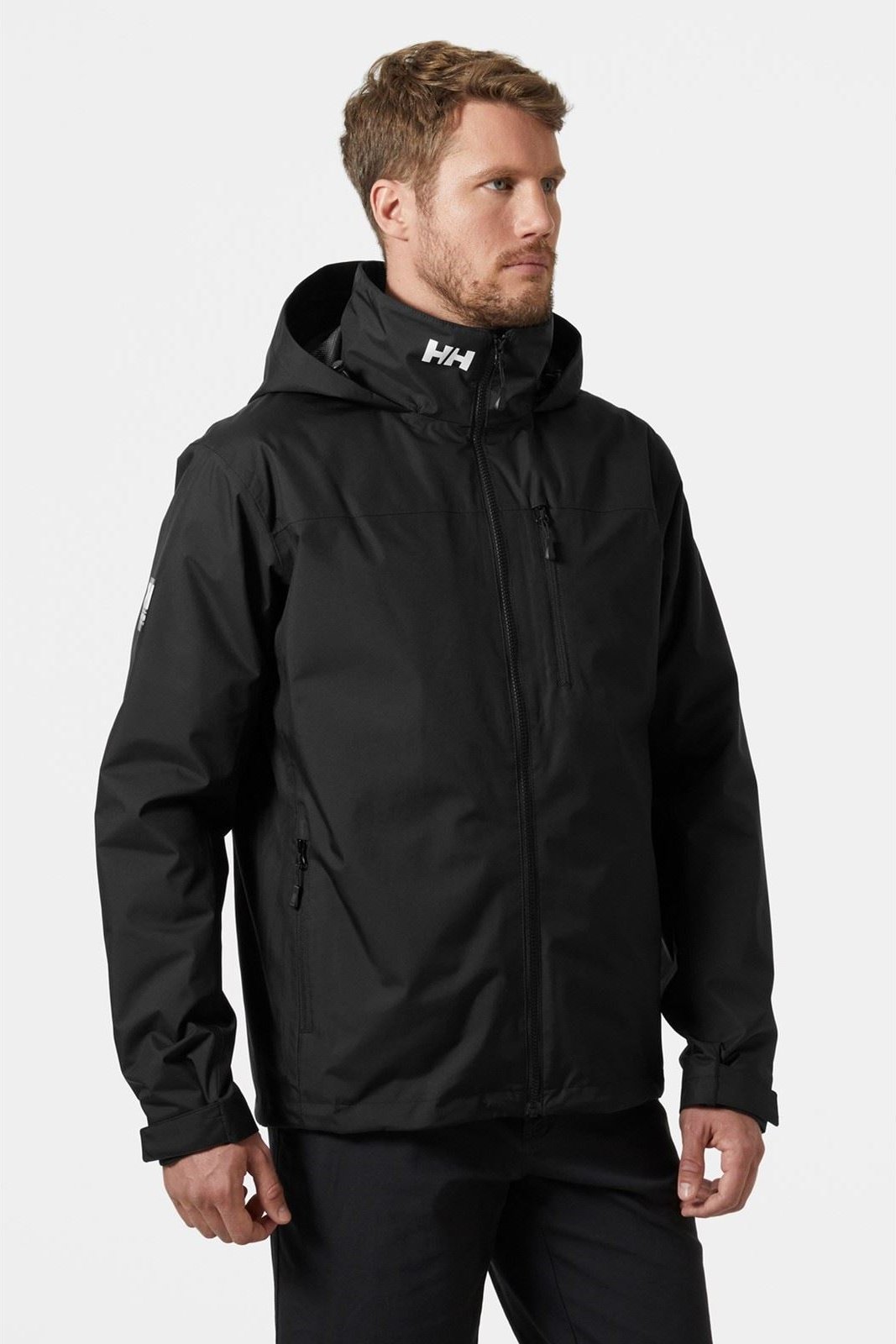 Helly Hansen Sport Crew Kapuzen-Midlayer Segeln 2.1 Herren Schwarze Segeljacke