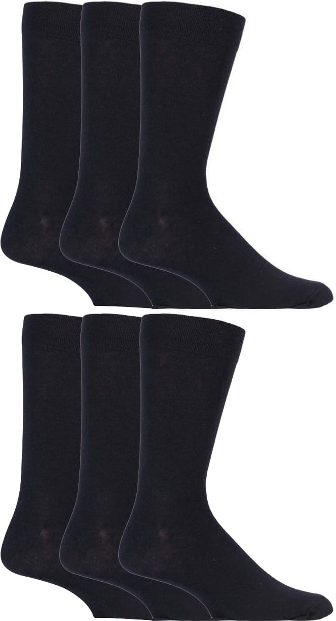 Sock Snob - 6 paires hommes coton fantaisie motif rayures imprimes chaussettes - Noir