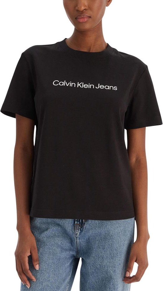 Calvin Klein Jeans Schwarzes Baumwoll-T-Shirt