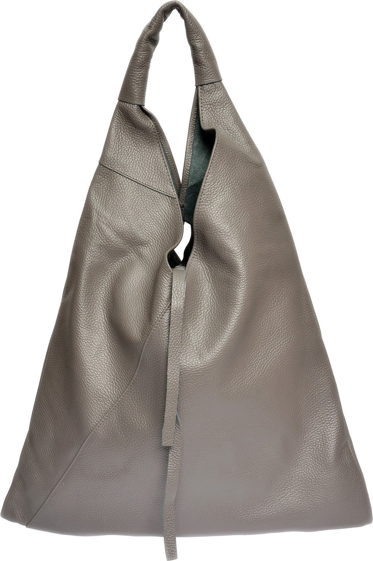 Anna Luchini Graue Leder-Handtasche