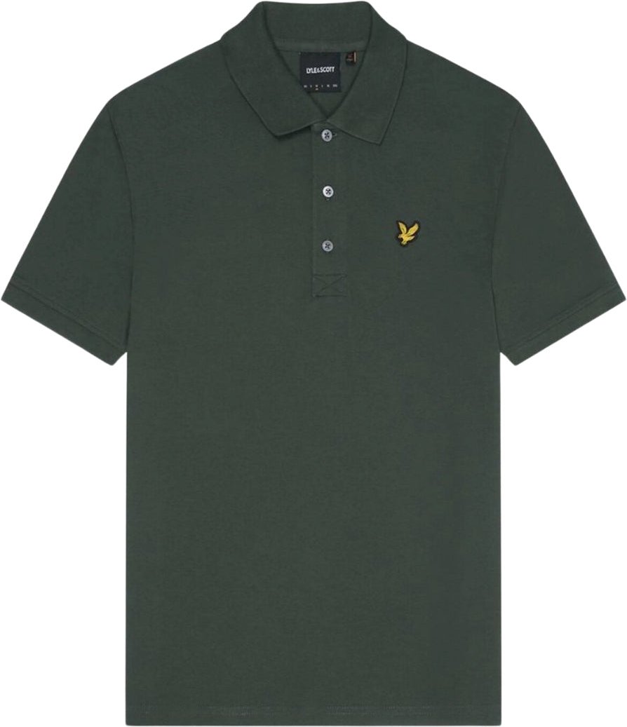 Thumbnail - Tiefgrünes Poloshirt mit Logo auf der Brust von Lyle & Scott