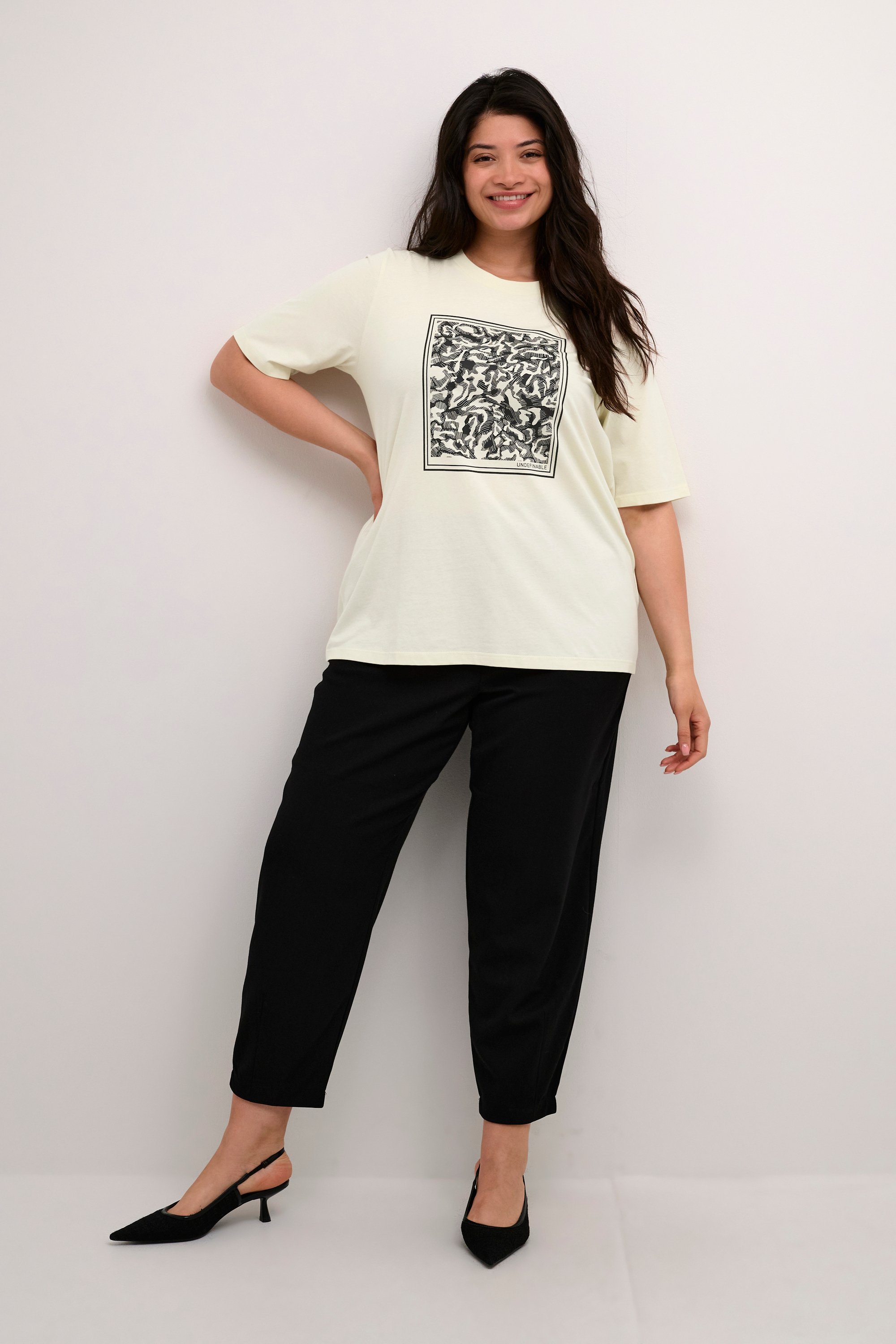 T-shirt Loose fit Turtledove offwhite