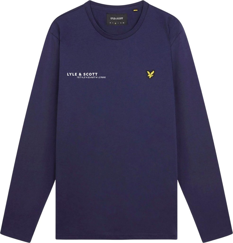 Lyle & Scott - "Co-Ordinate" T-Shirt für Herren Langärmlig (Marine)