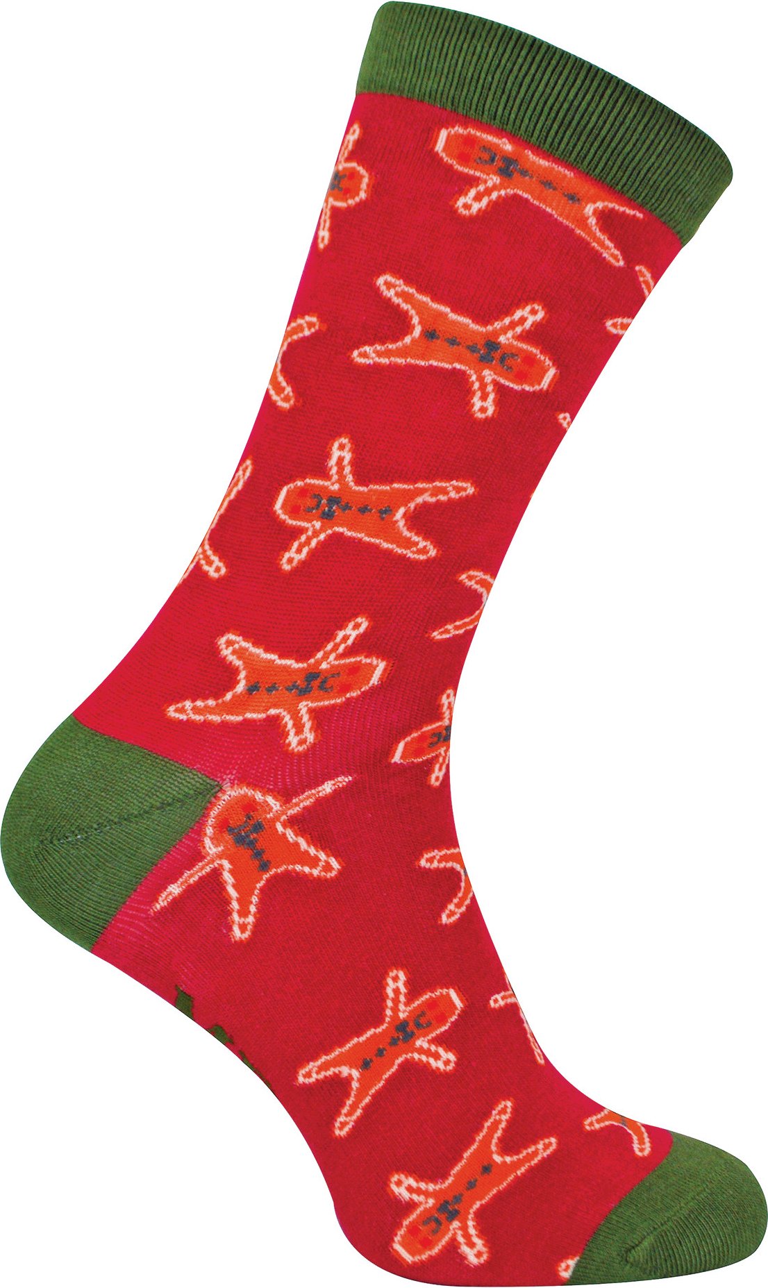 Lebkuchenmänner Socken | Herr Heron | Atmungsaktive Neuheit Fun Design Crazy Crew Funky Bambus Socken | Weihnachtsgesche...