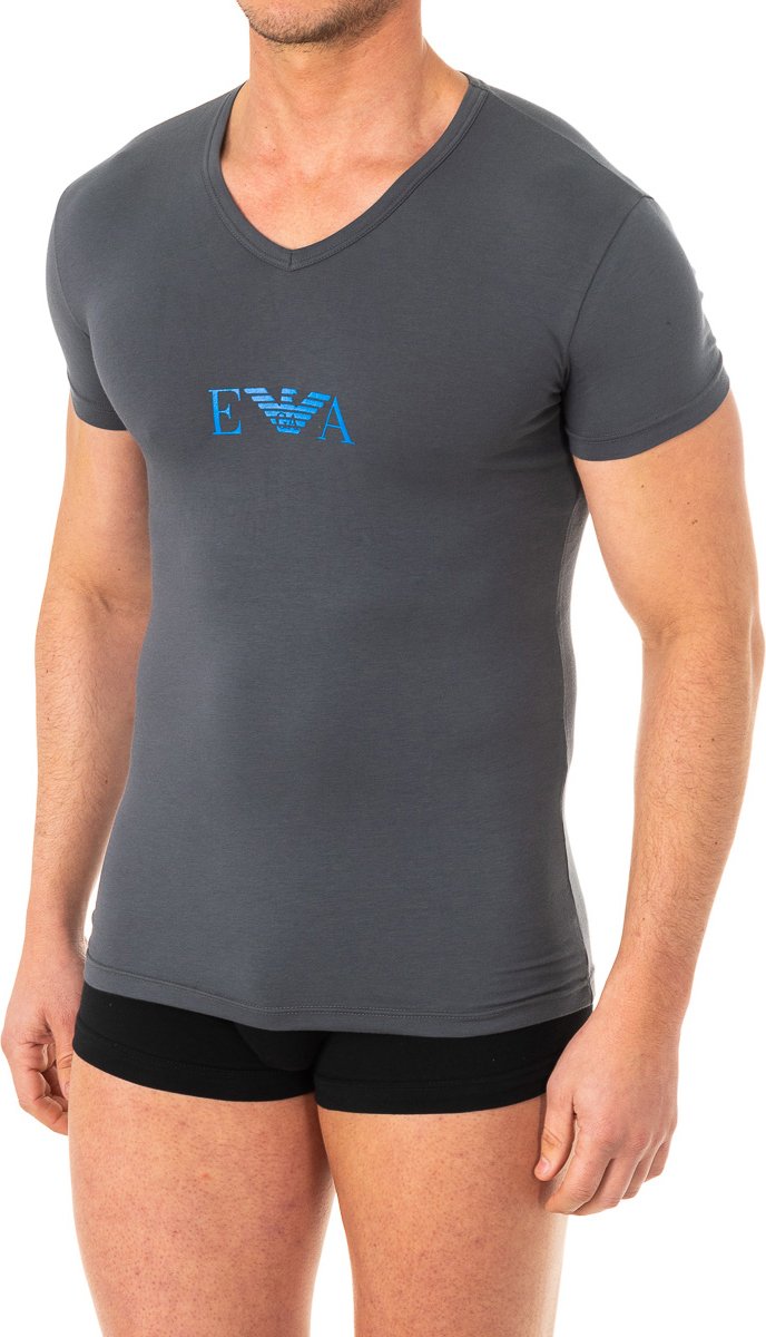 Herren-T-Shirt mit kurzen Ärmeln und V-Ausschnitt 110810-8P715