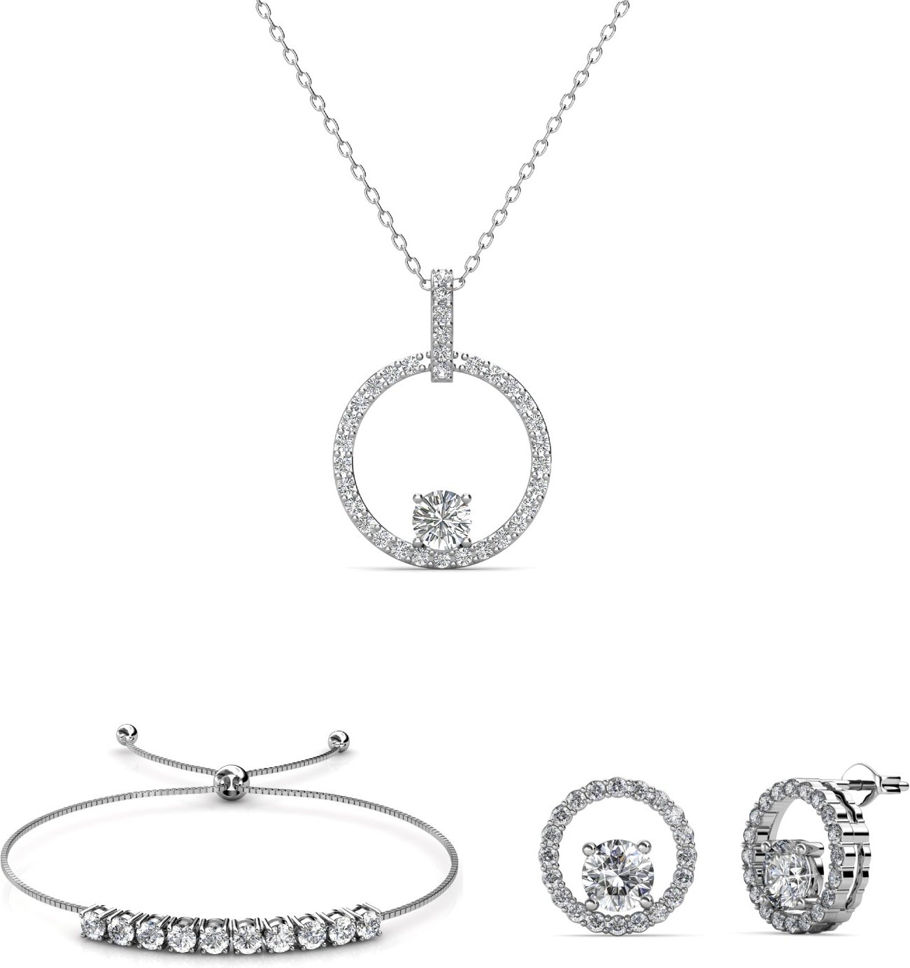 Mia Amory Sets - Silber und Kristall