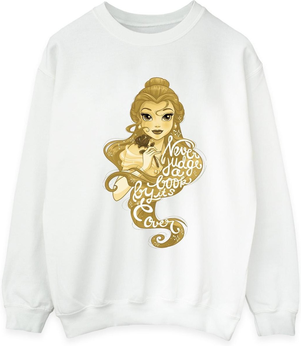Disney - "Beauty And The Beast Never Judge" Sweatshirt für Herren (Weiß)
