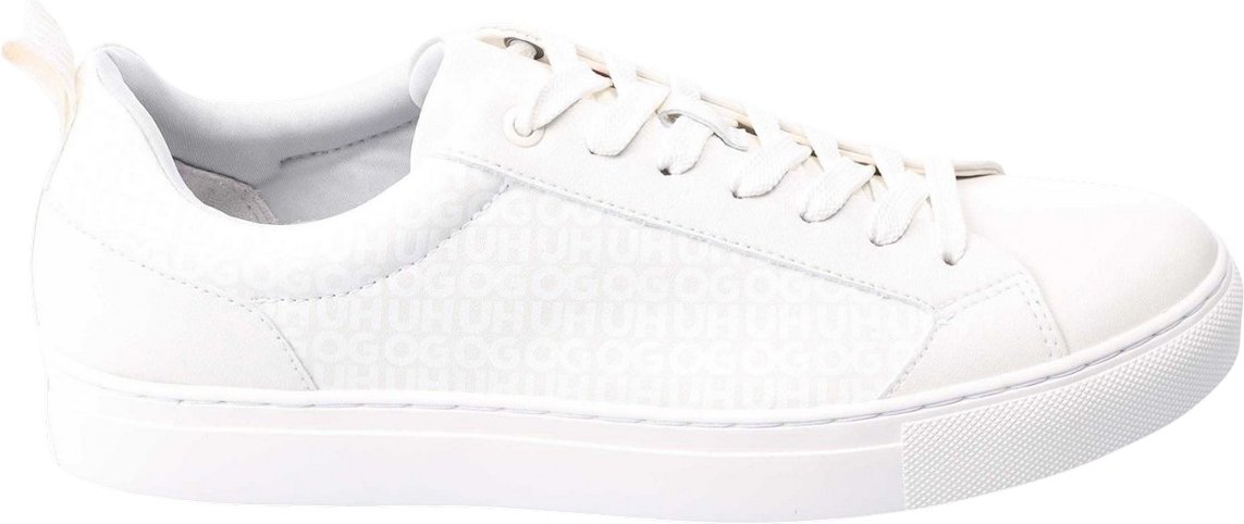 Hugo - "Morrie Tonal" Monogramm Sneaker für Herren, Kunststoff (Weiß)