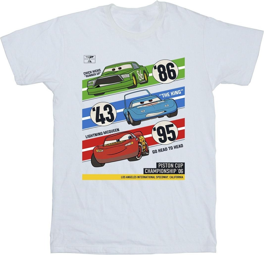Disney - "Cars Piston Cup Champions" T-Shirt für Herren (Weiß)