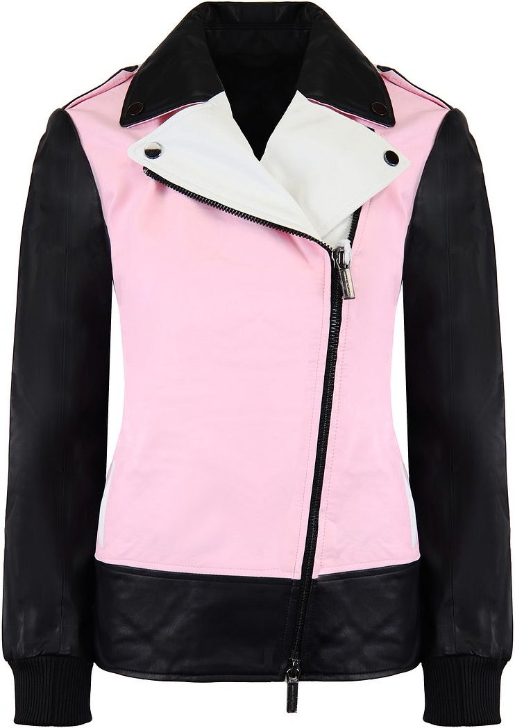 Armani Exchange Leder Womens Black/Pink Jacke