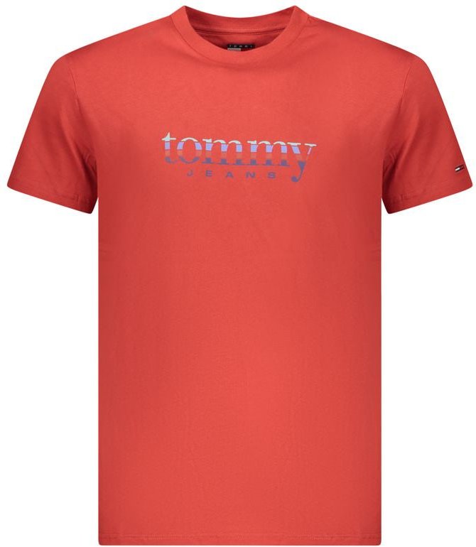 Tommy Hilfiger Rotes Baumwoll T-Shirt für Herren