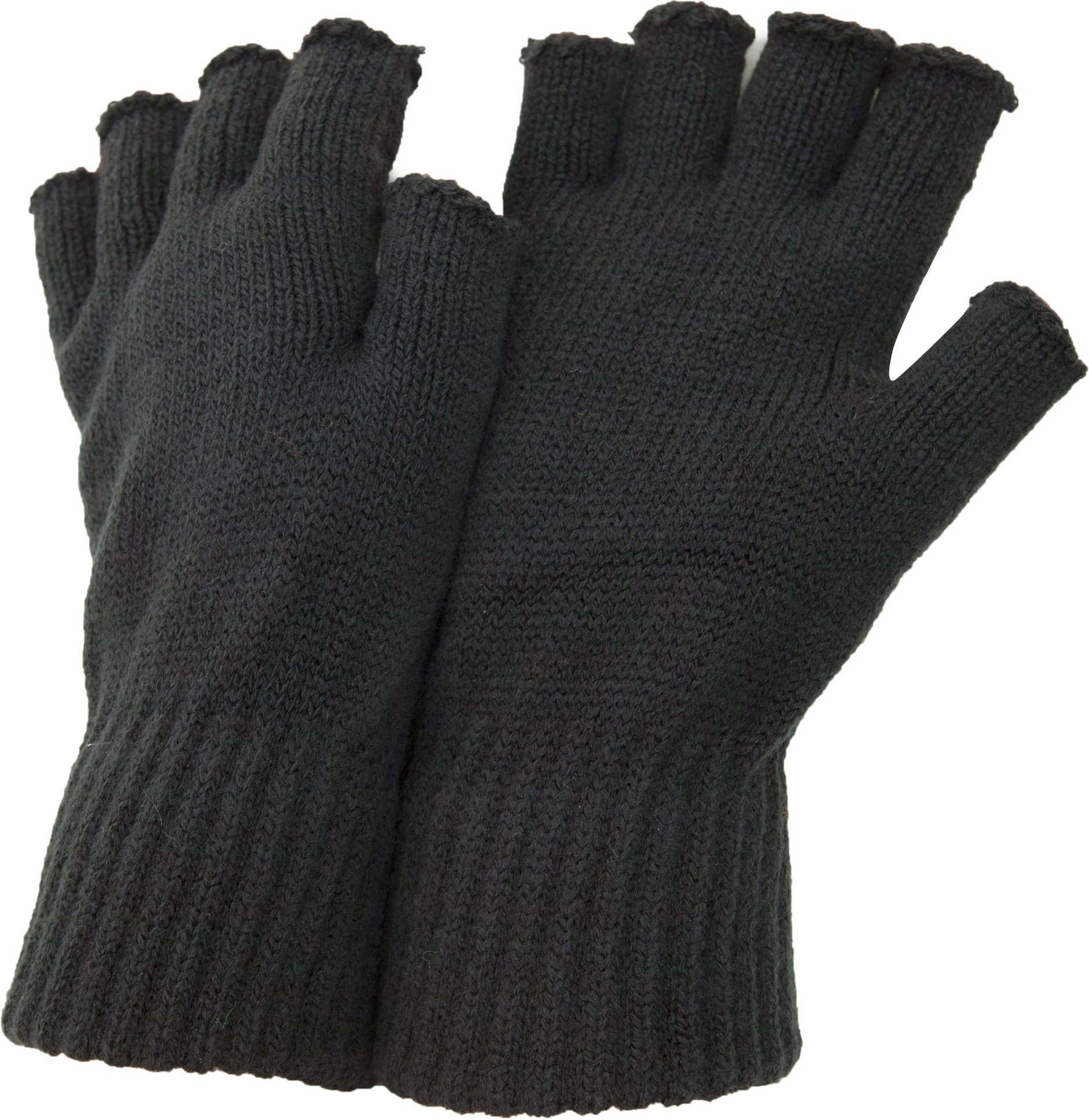 FLOSO Herren Winter Halbfinger-Handschuhe (Graphit)