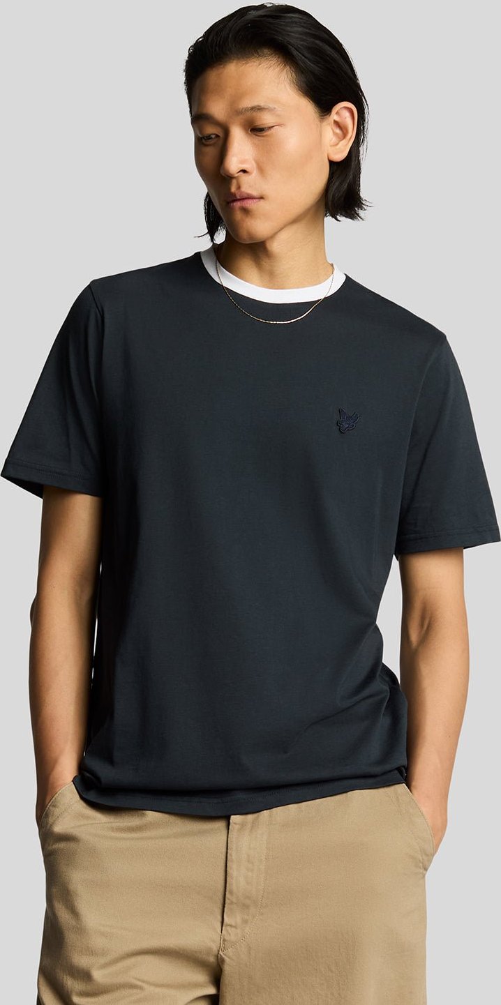 Lyle & Scott Superfine Cotton Contrast T-Shirt - Marineblau