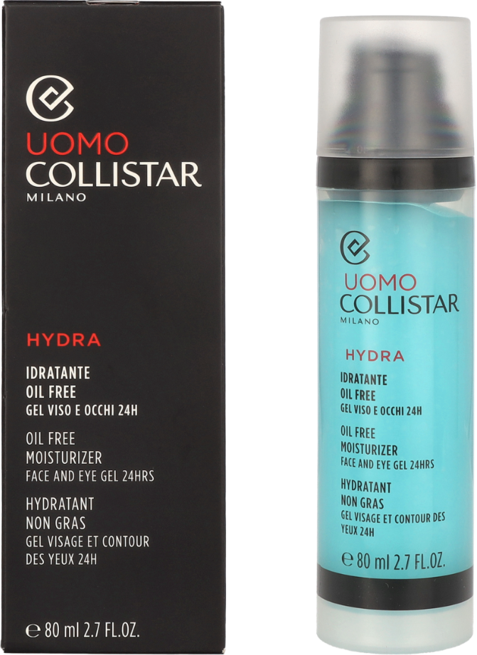 Collistar Uomo Hydra Öl-freie Feuchtigkeitscreme für Gesicht und Augen Gel 80 ml