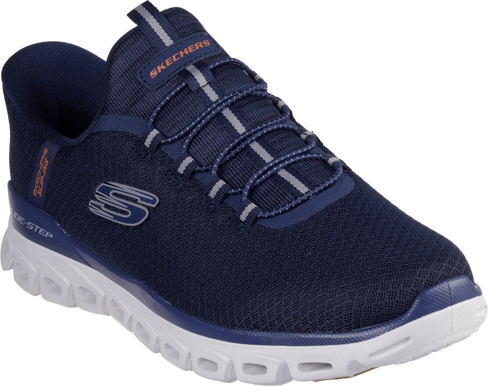 Thumbnail - Skechers Glide-Step Noxus Textil Herren Sneaker in Marineblau