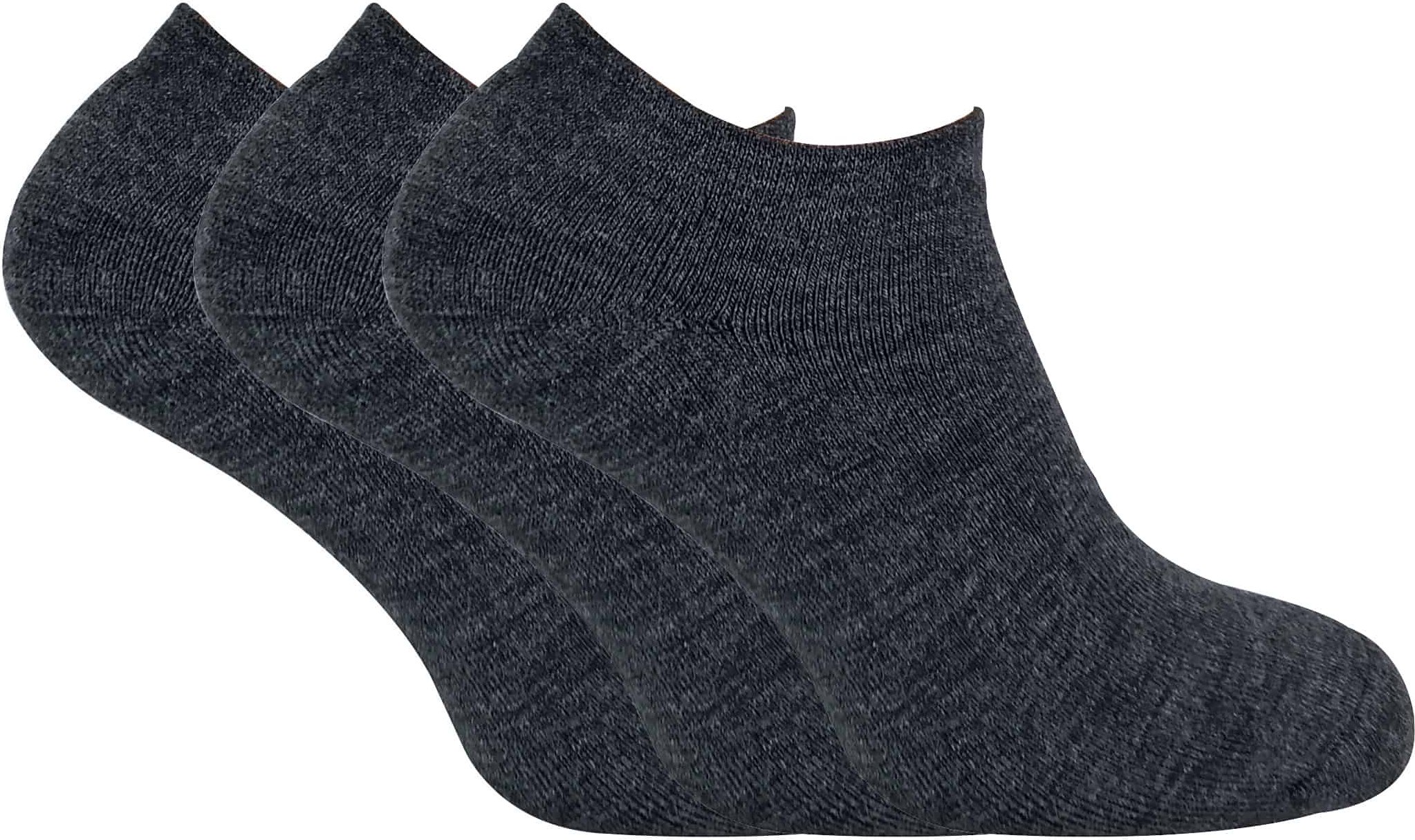 3 Paar Herren dicke gepolsterte Low Cut Knöchel Thermal Trainer Socken