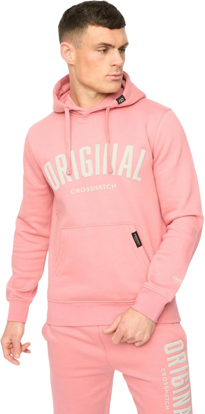 Crosshatch - "Kensby" Kapuzenpullover für Herren (Pink)