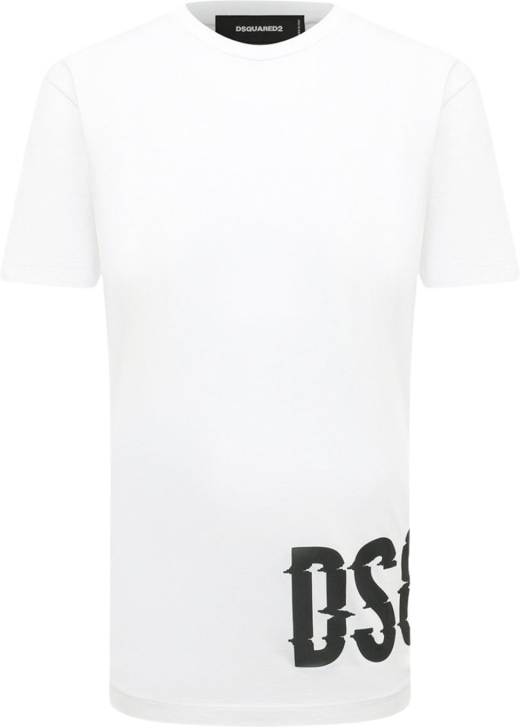 Dsquared2 Cool Fit großes weißes DSQ2-Logo-T-Shirt