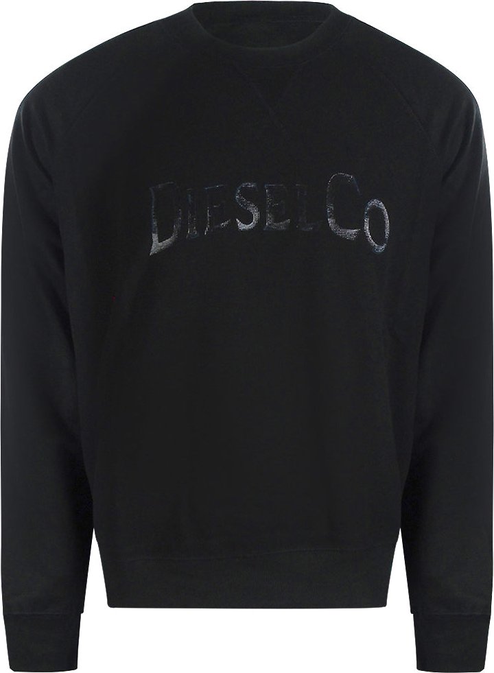 Diesel Monotone Logo Schwarzes Sweatshirt