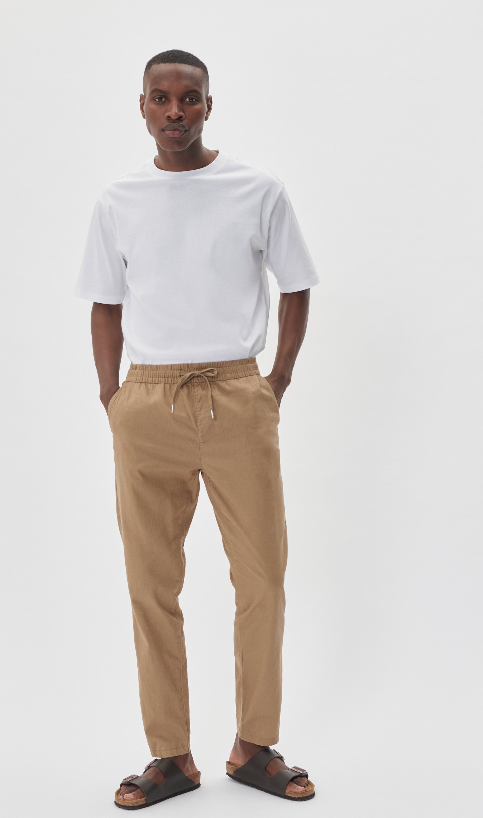 Casual Hose MAbarton Gerade Passform beige