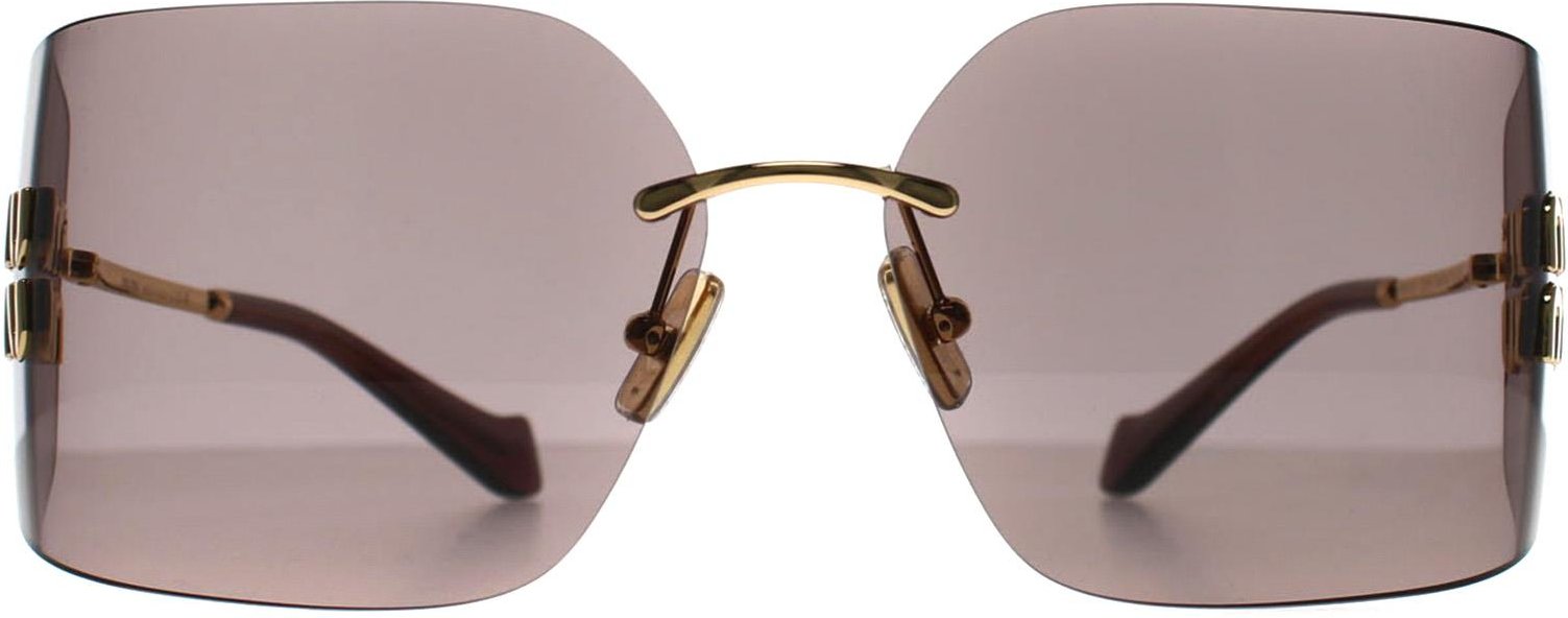 Thumbnail - Miu Miu MU54YS 5AK06I gold hell lila braun Sonnenbrille