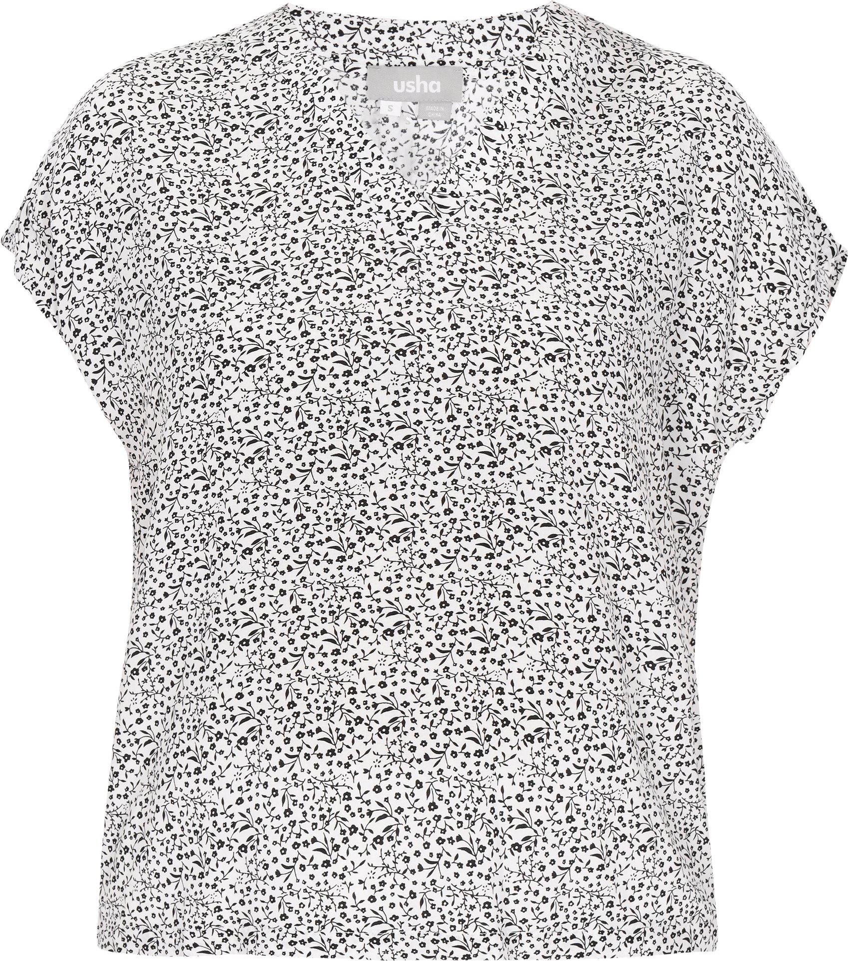 usha Bluse Frauen weiß-schwarz