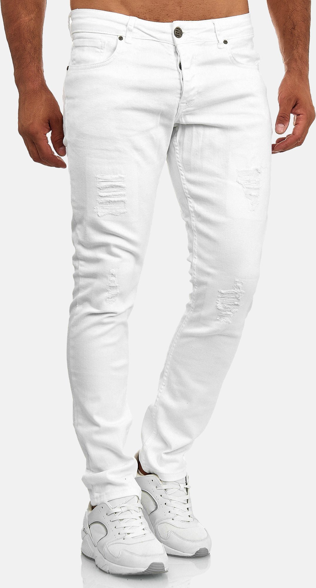 Tazzio Herren Jeans Slim Fit Destroyed Look 16525